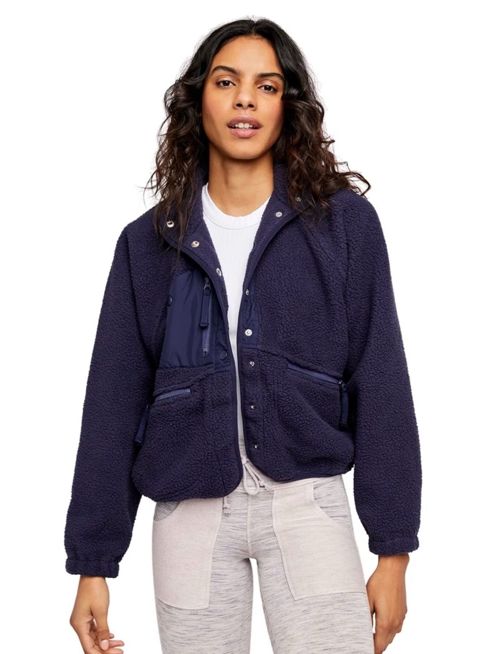 Free People Movement Hit the Slopes Fleece Jacket - Eclipse